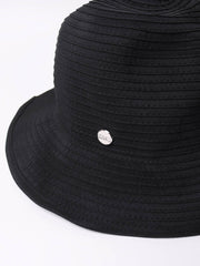 Baku Curbside Hat Ribbon in Black, view 2, click to see full size