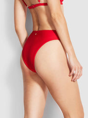 Seafolly Essentials High Waisted Bottom Chilli, view 2, click to see full size