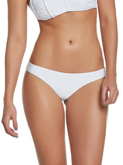 PQ Swim Water Lily Basic Ruched Teeny White, view 1, click to see full size