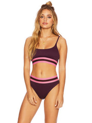 Beach Riot Harper Full Bottoms Maroon, view 3, click to see full size