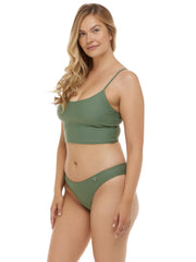 Body Glove Smoothies Norah Crop Top In Cactus, view 3, click to see full size