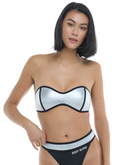 Body Glove The 91 Tainted Love Bandeau In Silver, view 1, click to see full size