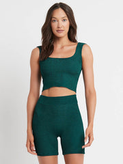 Bond-eye Cara Shorts in Jewel Green, view 3, click to see full size
