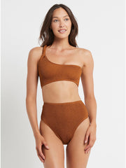 Bond-eye Samira Crop/Palmer Brief Bikini Set in Cedar, view 1, click to see full size