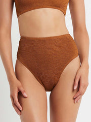 Bond-eye Samira Crop/Palmer Brief Bikini Set in Cedar, view 5, click to see full size