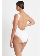 Bond-eye Mara One Piece in Optic White, view 2, click to see full size