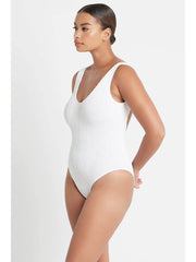 Bond-eye Mara One Piece in Optic White, view 3, click to see full size