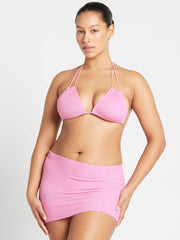 Bond-eye Shimmer Dara Tube Top/Skirt In Wild Rose, view 4, click to see full size