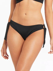 Sea Level Essentials Tie Side Regular Bottom in Black, view 1, click to see full size