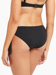 Sea Level Essentials Tie Side Regular Bottom in Black, view 2, click to see full size