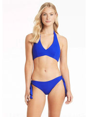 Sea Level Essentials Tie Side Regular Bottom in Cobalt, view 4, click to see full size