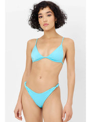 Frankies Bikinis Katarina Shine Cheeky Bottom In Aquamarine, view 3, click to see full size