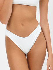 Frankies Bikinis Enzo Bottom In White, view 1, click to see full size