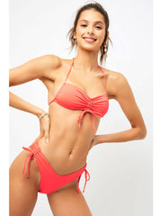 Frankies Bikinis Reece Top Coral, view 4, click to see full size
