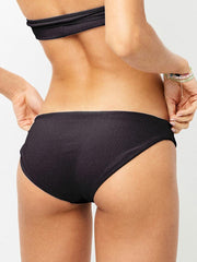 Frankies Bikinis Shea Bottom Black, view 2, click to see full size