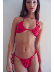 Frankies Bikinis Tia Top in Crimson, view 3, click to see full size
