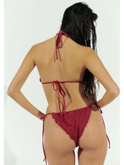 Frankies Bikinis Tiana Top in Bordeaux, view 2, click to see full size