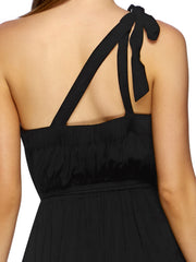 JETS Classique One Shoulder Dress Black, view 4, click to see full size