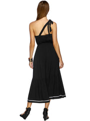 JETS Classique One Shoulder Dress Black, view 2, click to see full size