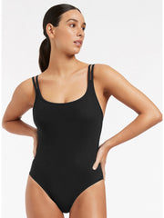 JETS Jetset Double Strap One Piece in Black, view 1, click to see full size