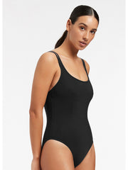 JETS Jetset Double Strap One Piece in Black, view 4, click to see full size