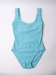 Karla Colletto Inés Round Neck Silent Underwire Tank In Neptune, view 1, click to see full size