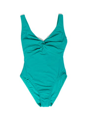 Karla Colletto One Piece Underwire Knot Twist In Sea, view 1, click to see full size
