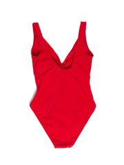 Karla Colletto One Piece Underwire Knot Twist In Cherry, view 2, click to see full size