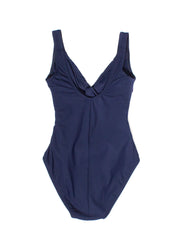 Karla Colletto One Piece Surplice Smart Suit in Navy, view 2, click to see full size