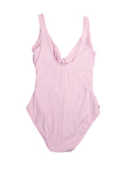 Karla Colletto One Piece Surplice Smart Suit In Pink, view 2, click to see full size