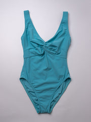 Karla Colletto One Piece Underwire Knot Twist In Neptune, view 1, click to see full size