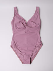 Karla Colletto One Piece Underwire Knot Twist in Dusty Pink, view 1, click to see full size