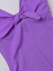 Karla Colletto V Neck Silent Underwire In Violet, view 3, click to see full size