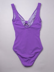 Karla Colletto V Neck Silent Underwire In Violet, view 2, click to see full size