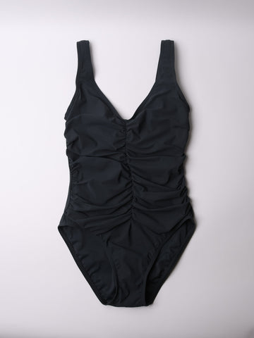 One Piece V-Neck Silent Underwire In Charcoal