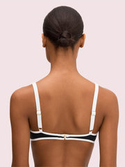 Kate Spade Daisy Buckle Underwire Bralette Black, view 2, click to see full size