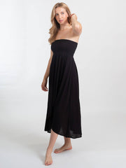 Koy Resort Miami Convertible Bandeau Dress In Black, view 3, click to see full size