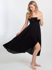 Koy Resort Miami Convertible Bandeau Dress In Black, view 4, click to see full size
