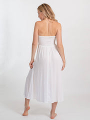 Koy Resort Miami Convertible Bandeau Dress In White, view 2, click to see full size