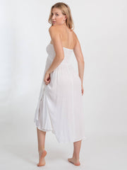 Koy Resort Miami Convertible Bandeau Dress In White, view 3, click to see full size