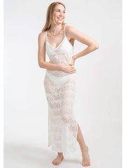 Koy Resort Flamenco Maxi Dress In Cream, view 1, click to see full size