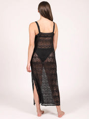 Koy Resort Flamenco Maxi Dress in Black, view 2, click to see full size