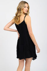 Koy Resort Miami Button Up Mini Dress in Black, view 2, click to see full size