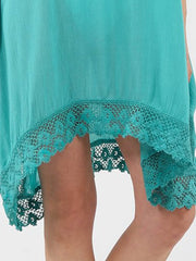 Koy Resort Miami Crochet Trim Kaftan Ocean Breeze, view 3, click to see full size
