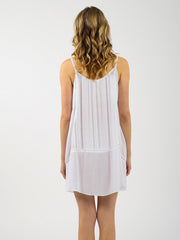 Koy Resort Miami Button Up Mini Dress in White, view 2, click to see full size