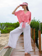 Koy Resort Miami Pants in White, view 3, click to see full size