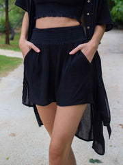 Koy Resort Miami Shorts In Black, view 1, click to see full size