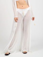 Koy Resort Zuma Wide Leg Pant in Natural, view 1, click to see full size