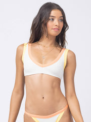 L*Space Lala Top in Cream/Tangerine, view 1, click to see full size