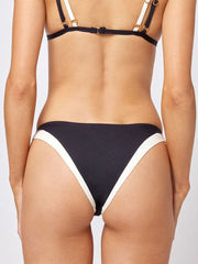L*Space Fused Billie Bitsy Bottom In Black/Cream, view 2, click to see full size